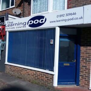 Outside The Learning Pod before classes moved online